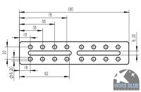 AU005 MORE BLUE Arca Swiss-compatible Plate 180mm