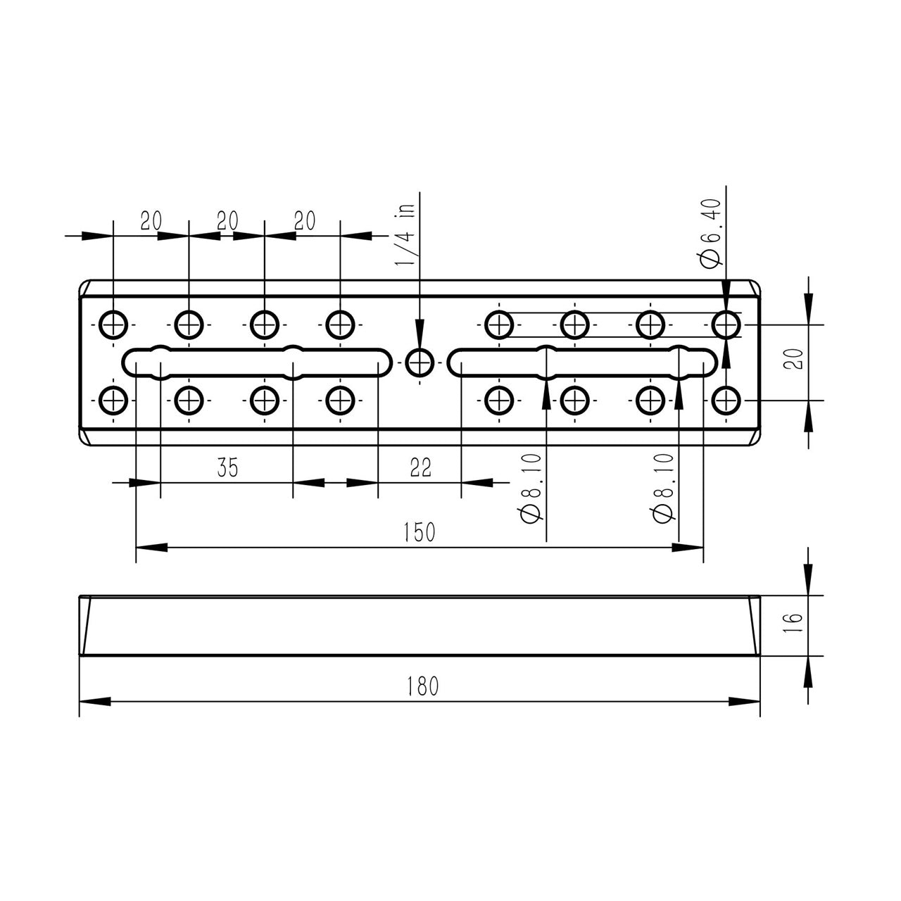 AU001 Vixen-compatible Plate 180mm
