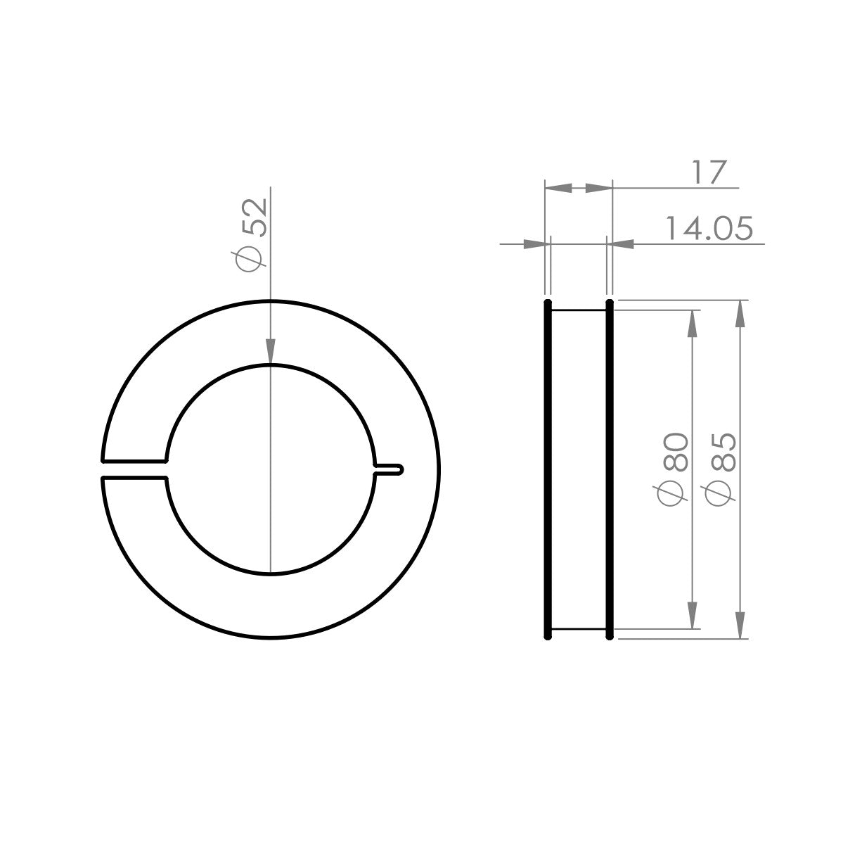 TB050 - MORE BLUE Step-down Ring (80mm to 52mm)