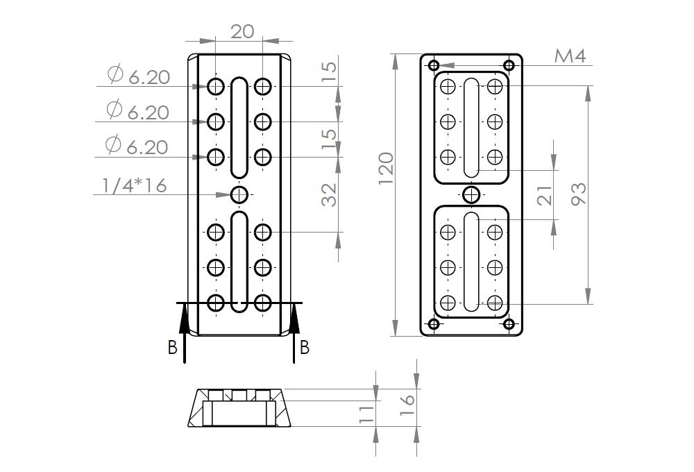 AU008 - Vixen-compatible Plate 120mm