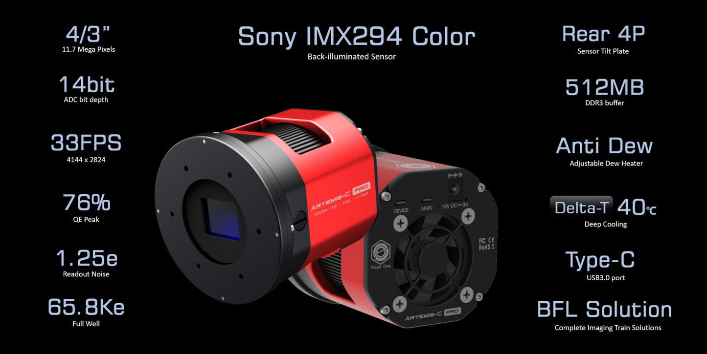 Artemis-C Pro (IMX294) USB3.0 Color Cooled Camera