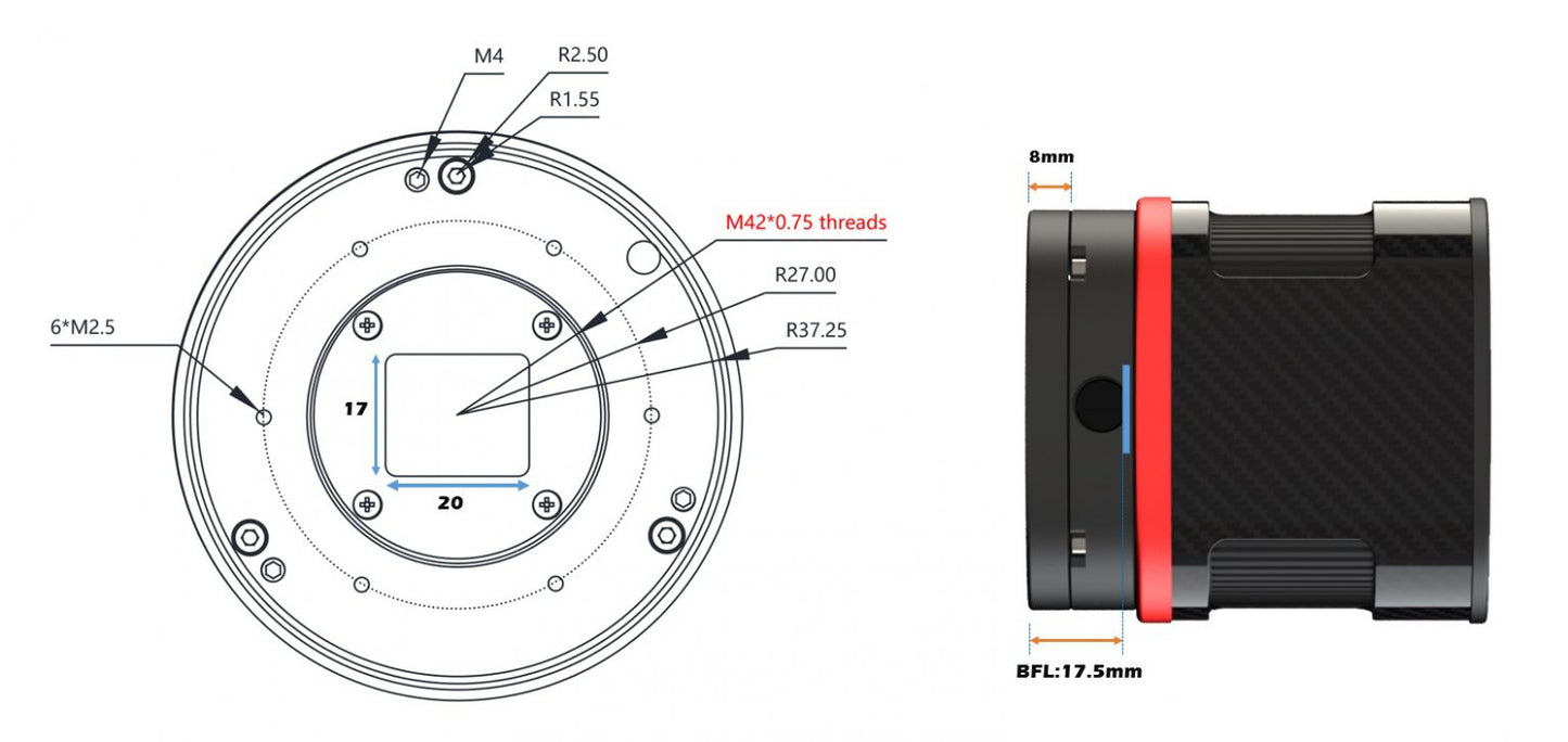 Uranus-C Pro USB3.0 Cooled Color Camera (IMX585)
