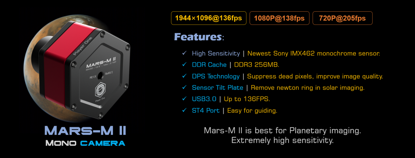 Mars-M II USB3.0 Mono Camera (IMX462)