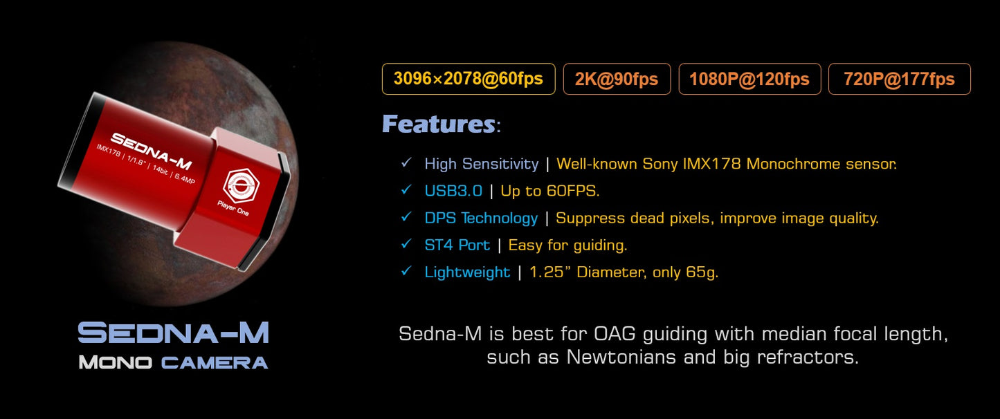 Sedna-M USB3.0 Mono Camera (IMX178)