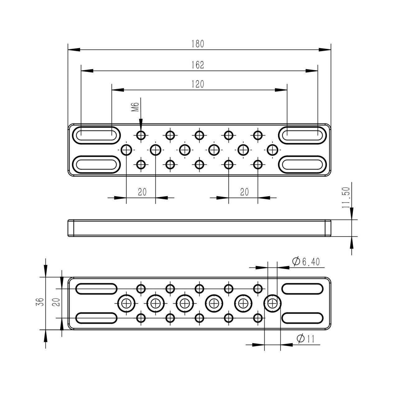 AU018 More Blue Accessory Plate 180mm