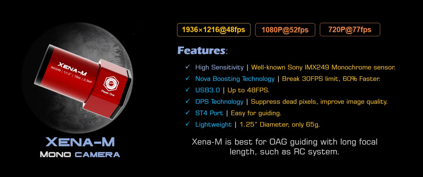 Zena-M USB 3.0 Mono Camera (IMX249)